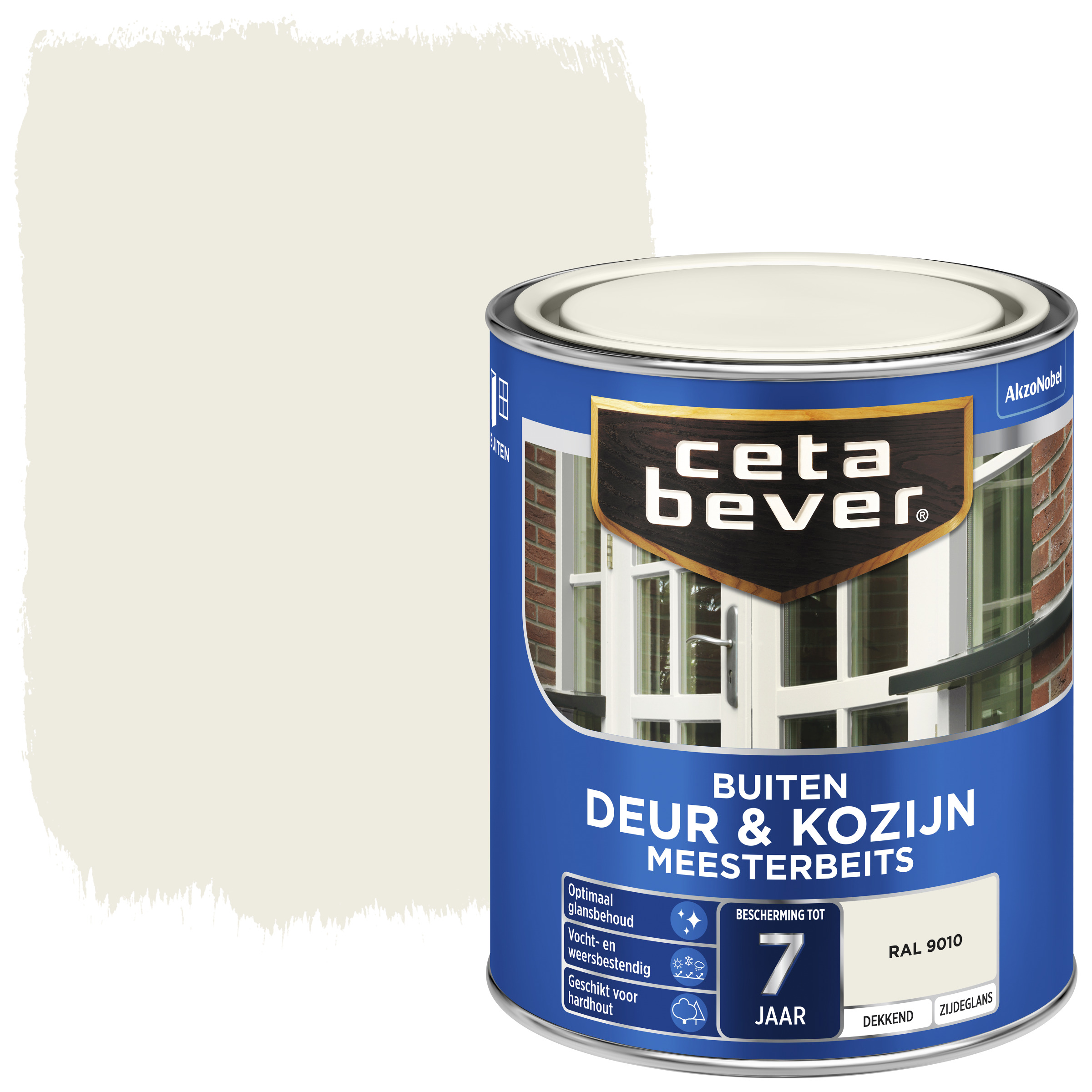 Cetabever Meesterbeits Deur Kozijn Dekkend Ral 9010 Gebroken Wit Zijdeglans 750 Ml cetabever kopen in de aanbieding