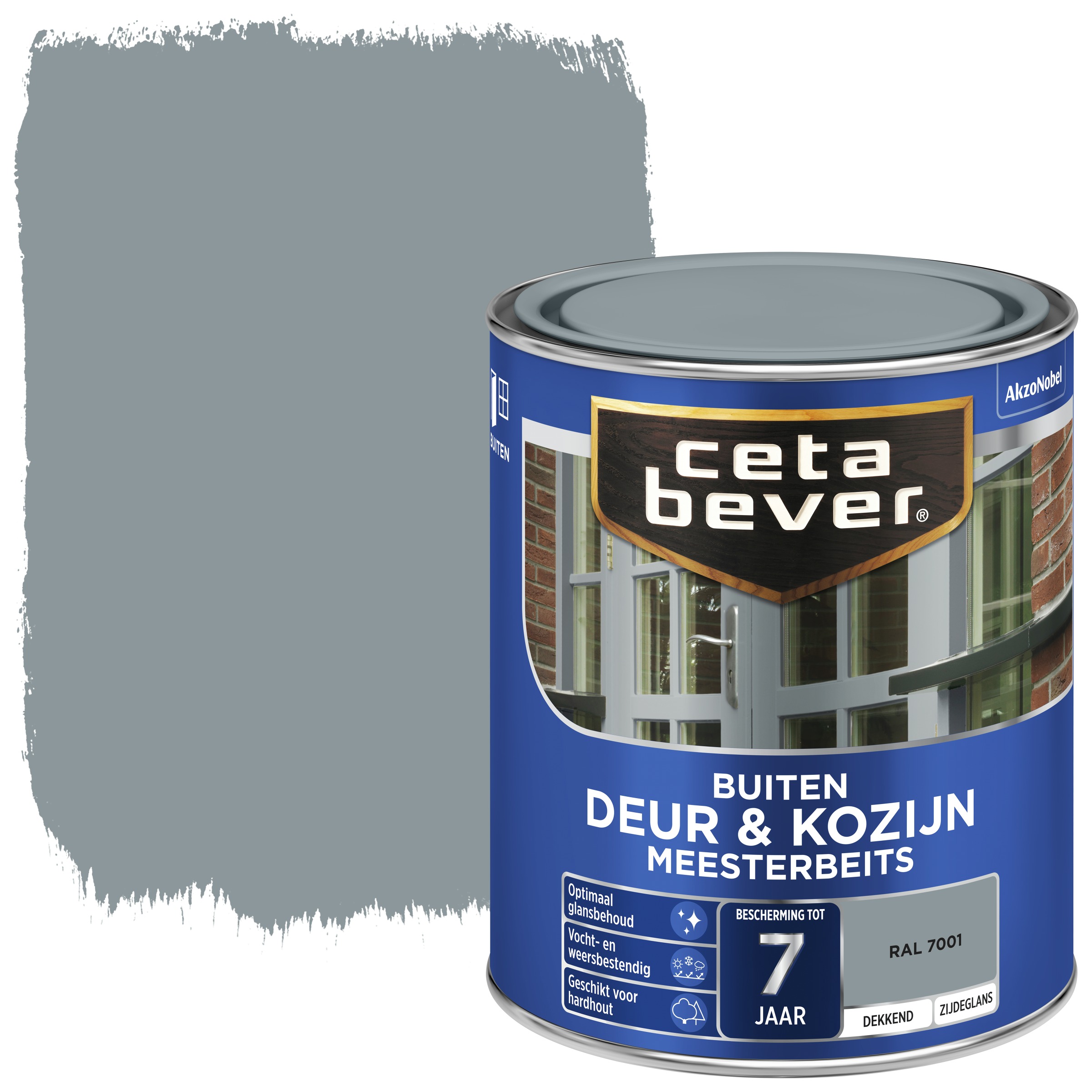 Cetabever Meesterbeits Deur Kozijn Dekkend Ral 7001 Zilvergrijs Zijdeglans 750 Ml cetabever kopen in de aanbieding