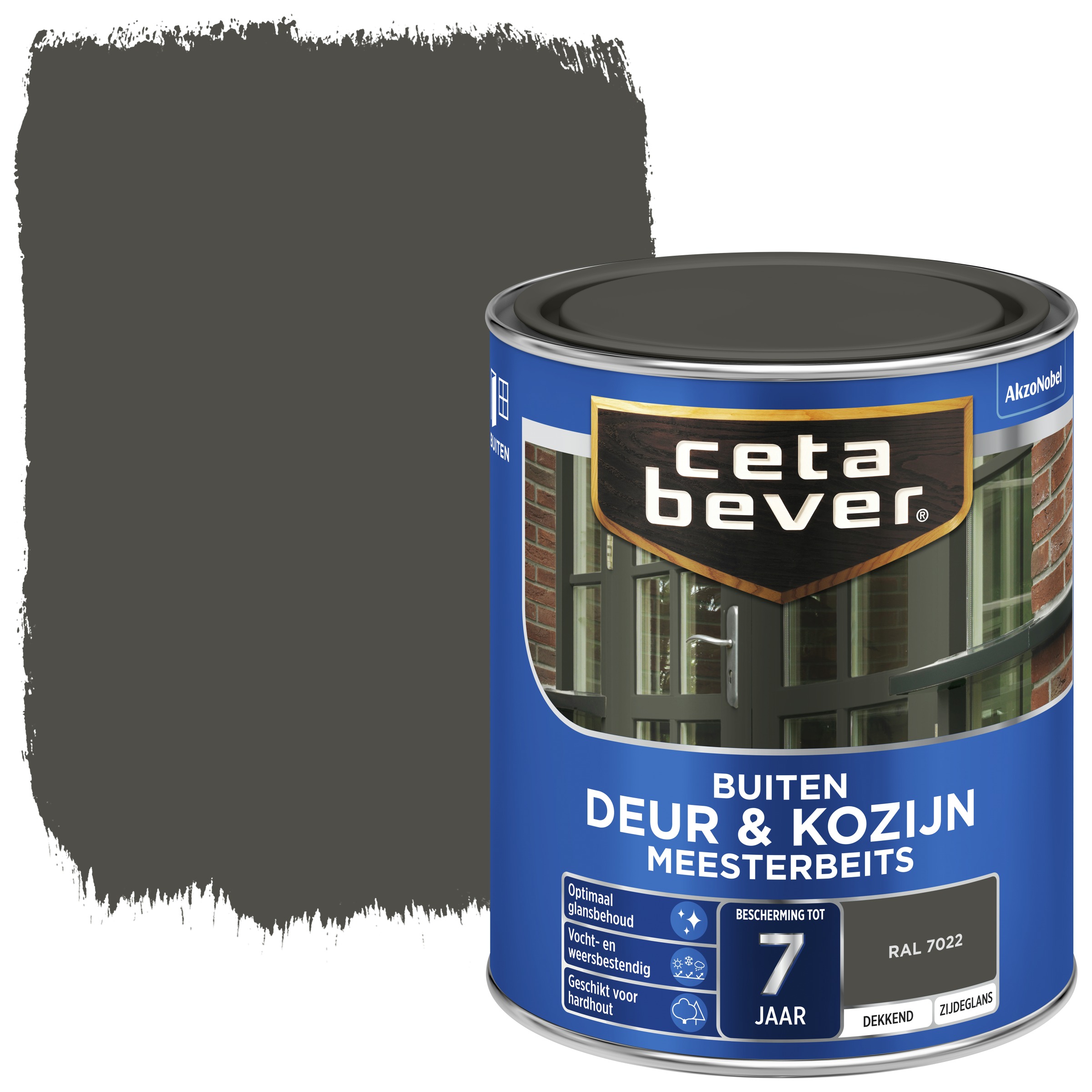Cetabever Meesterbeits Deur Kozijn Dekkend Ral 7022 Ombergrijs Zijdeglans 750 Ml cetabever kopen in de aanbieding