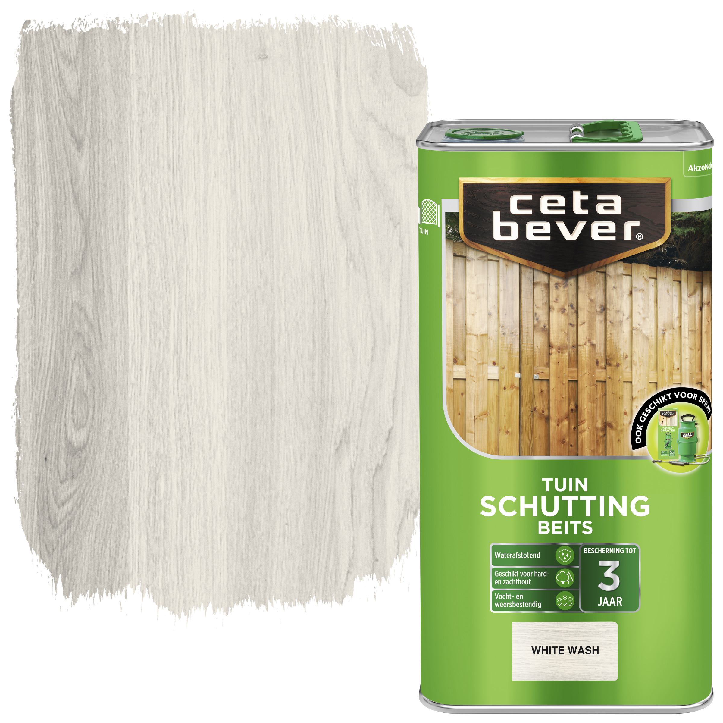 Cetabever Schuttingbeits Transparant White Wash 5 cetabever kopen in de aanbieding