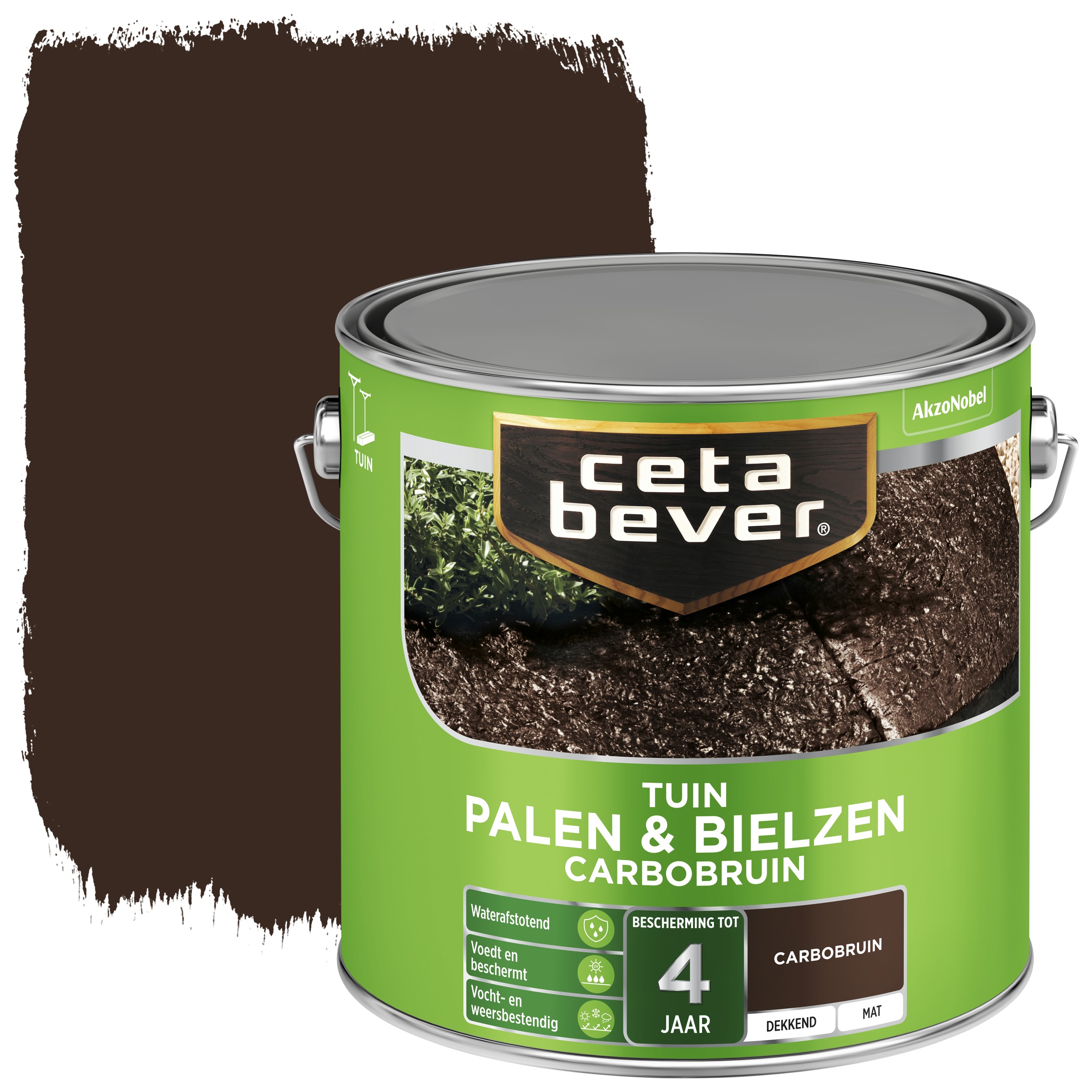Cetabever Tuinbeits Palen Bielzen Carbobruin Mat 25 cetabever kopen in de aanbieding