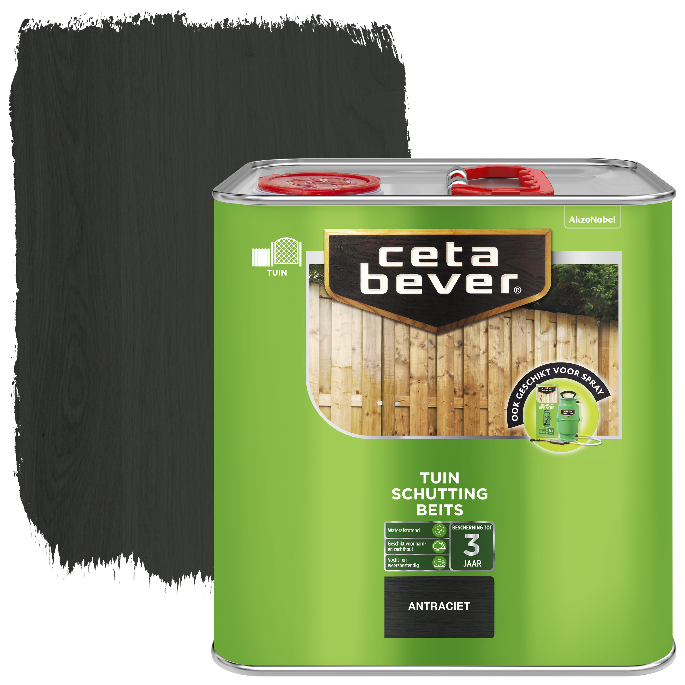 Cetabever Schuttingbeits Transparant Antraciet 25 cetabever kopen in de aanbieding