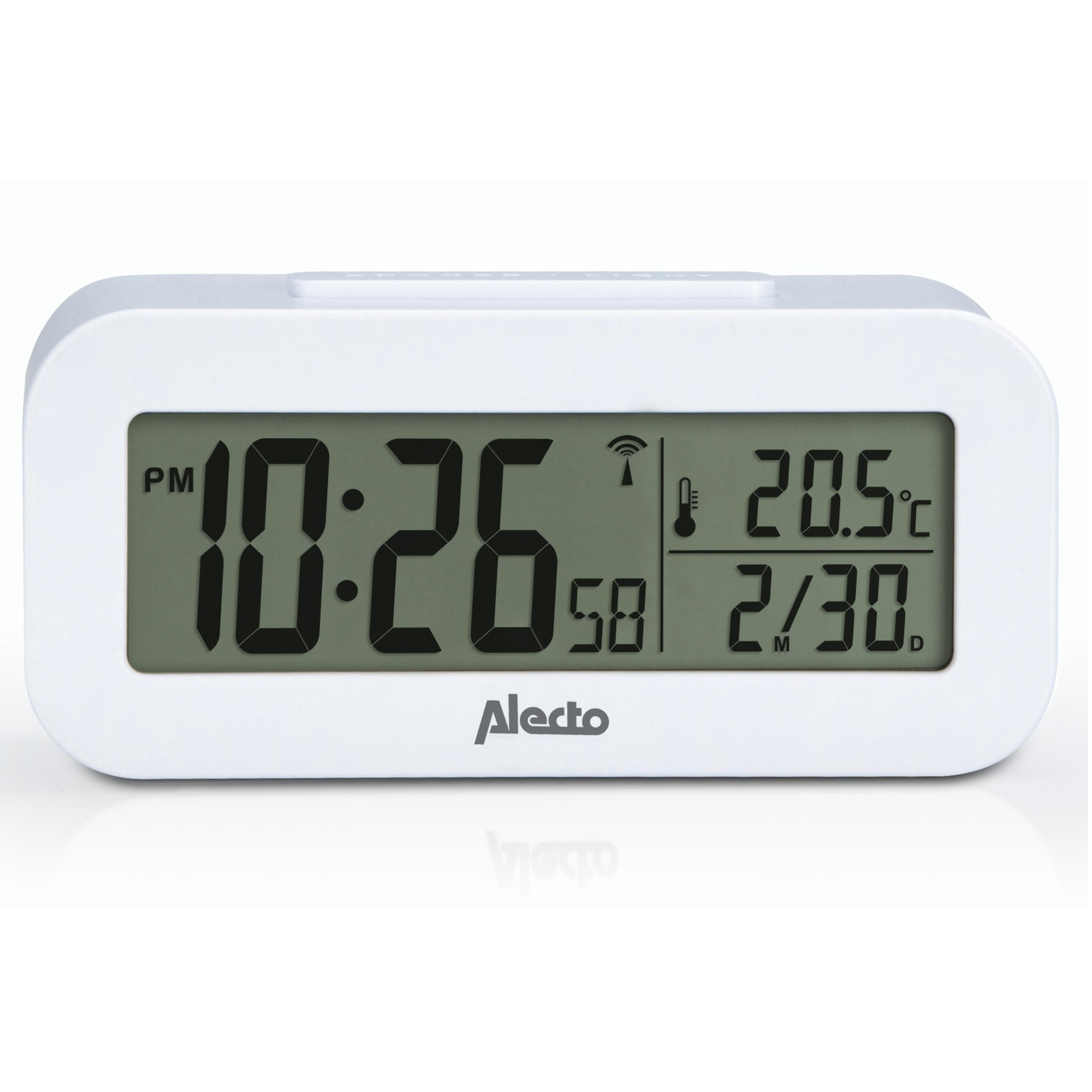 Alecto Wekker Met Thermometer Wit alecto kopen in de aanbieding