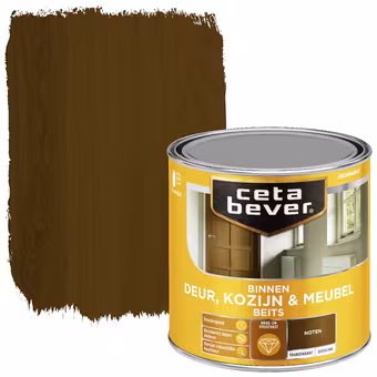 CetaBever Deur, Kozijn & Meubelbeits zijdeglans transparant noten 250 ml
