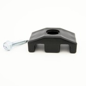 Giardino klem voor rechthoekige paal zwart 10 stuks