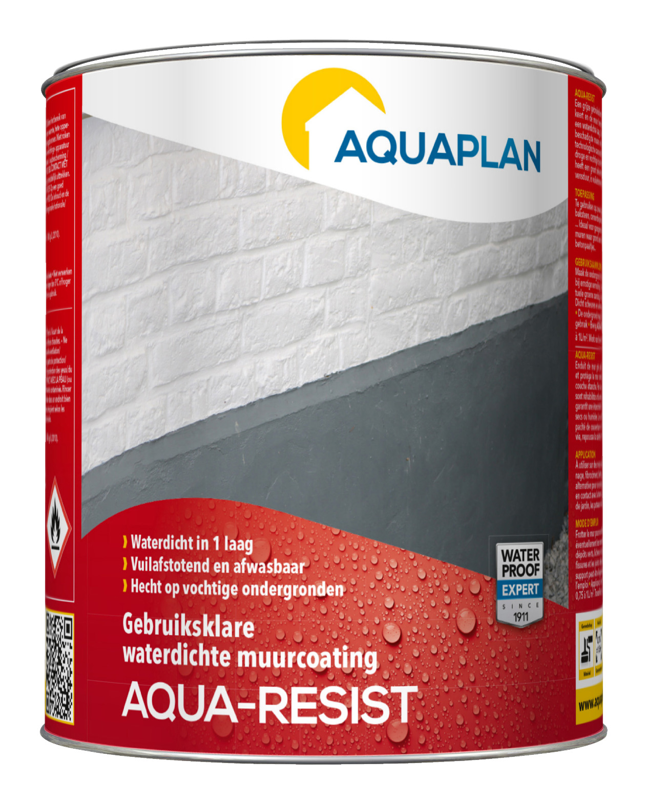 Aquaplan Aqua Resist Buitenmuurcoating Grijs 075 Liter aquaplan kopen in de aanbieding
