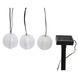 Feestverlichting 10 solar lampionnen LED 4,5 m wit