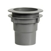 Martens bakgoot 125 mm uitloop met wartel grijs 70-80 mm