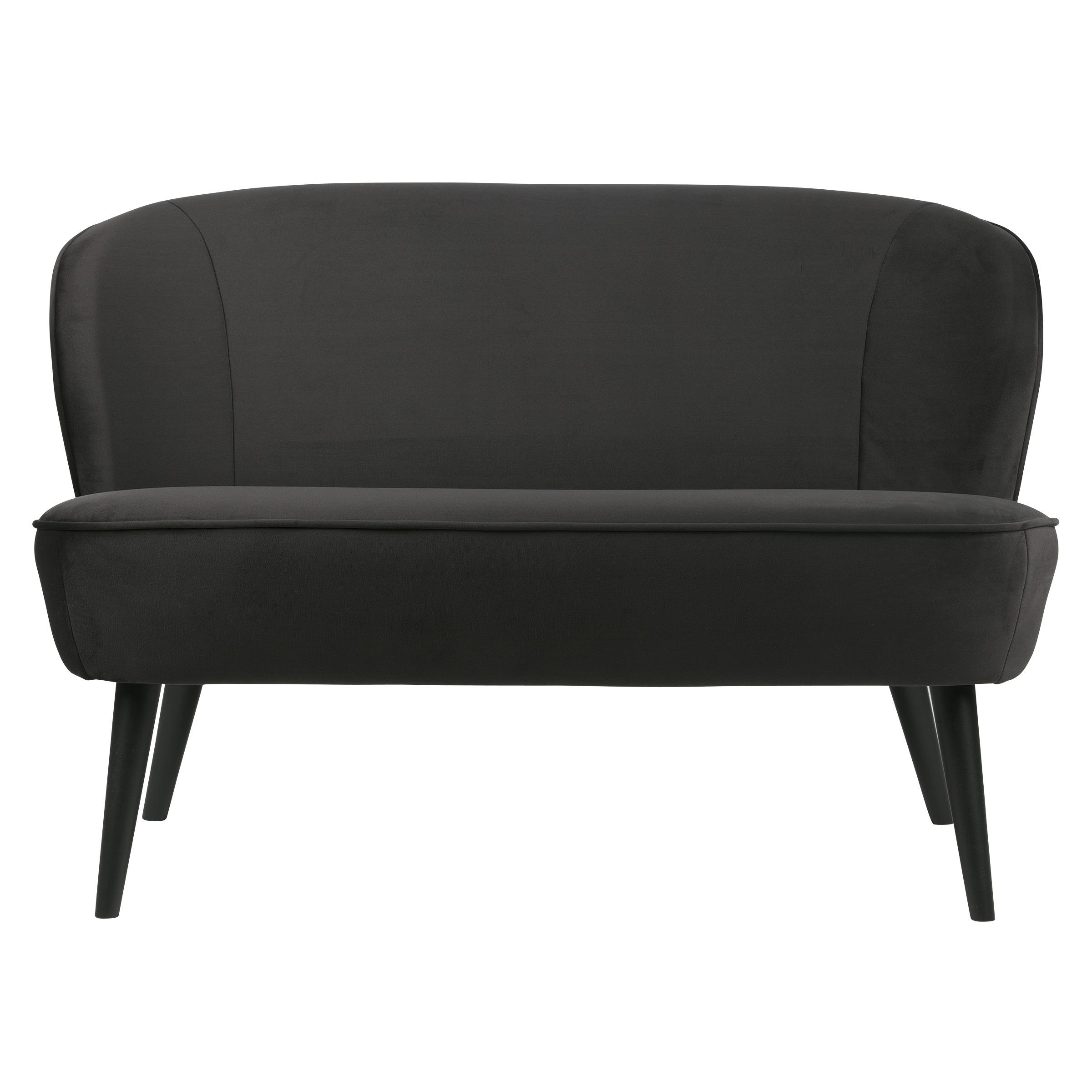 Woood Bankje Sara Fluweel Antraciet woood kopen in de aanbieding