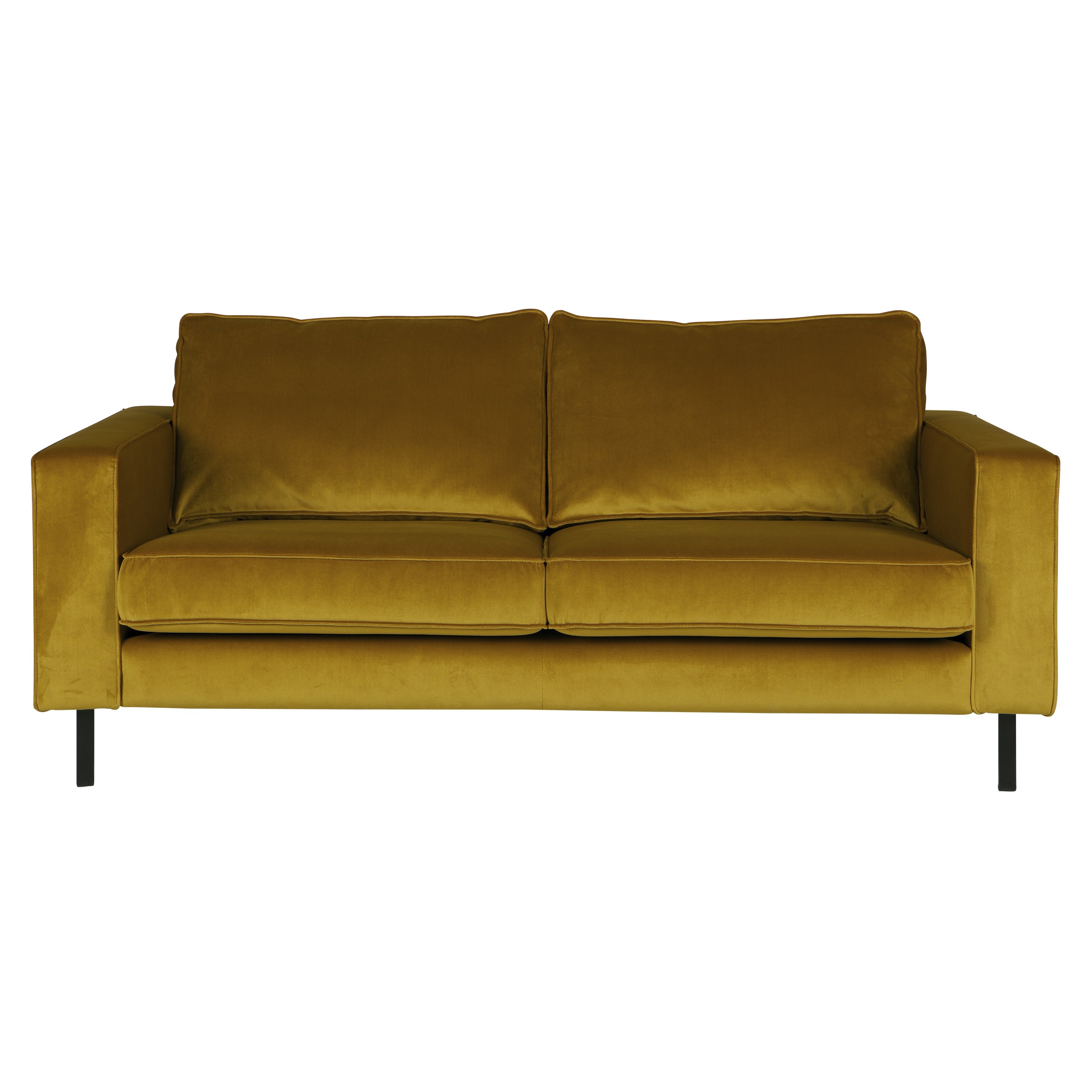 Woood 25 Zits Bank Robin Okergeel Fluweel Gestoffeerd woood kopen in de aanbieding