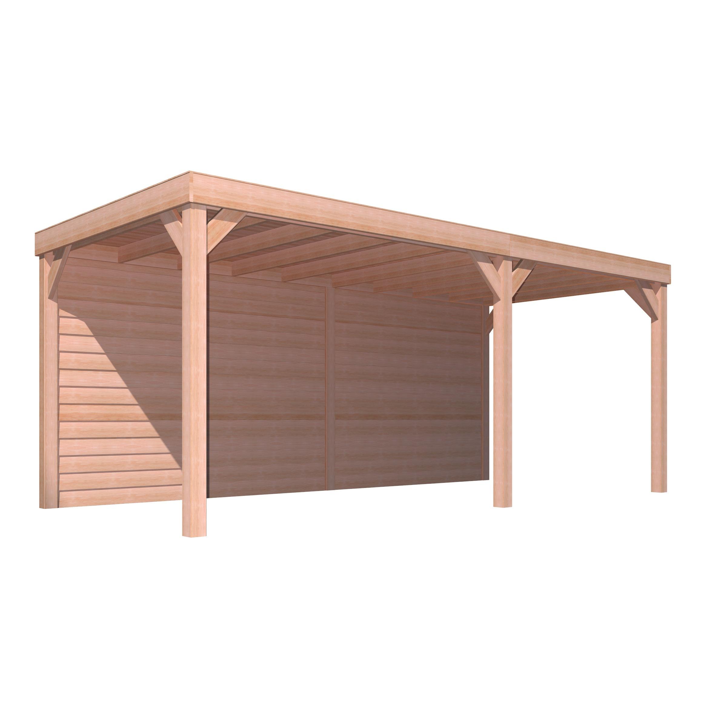 Overkapping Douglas Hout Blank Met Achterwand 270X582 huismerk kopen in de aanbieding