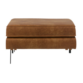 WOOOD hocker Indy leer cognac
