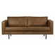 Bank Indy 2,5 zits leatherlook cognac