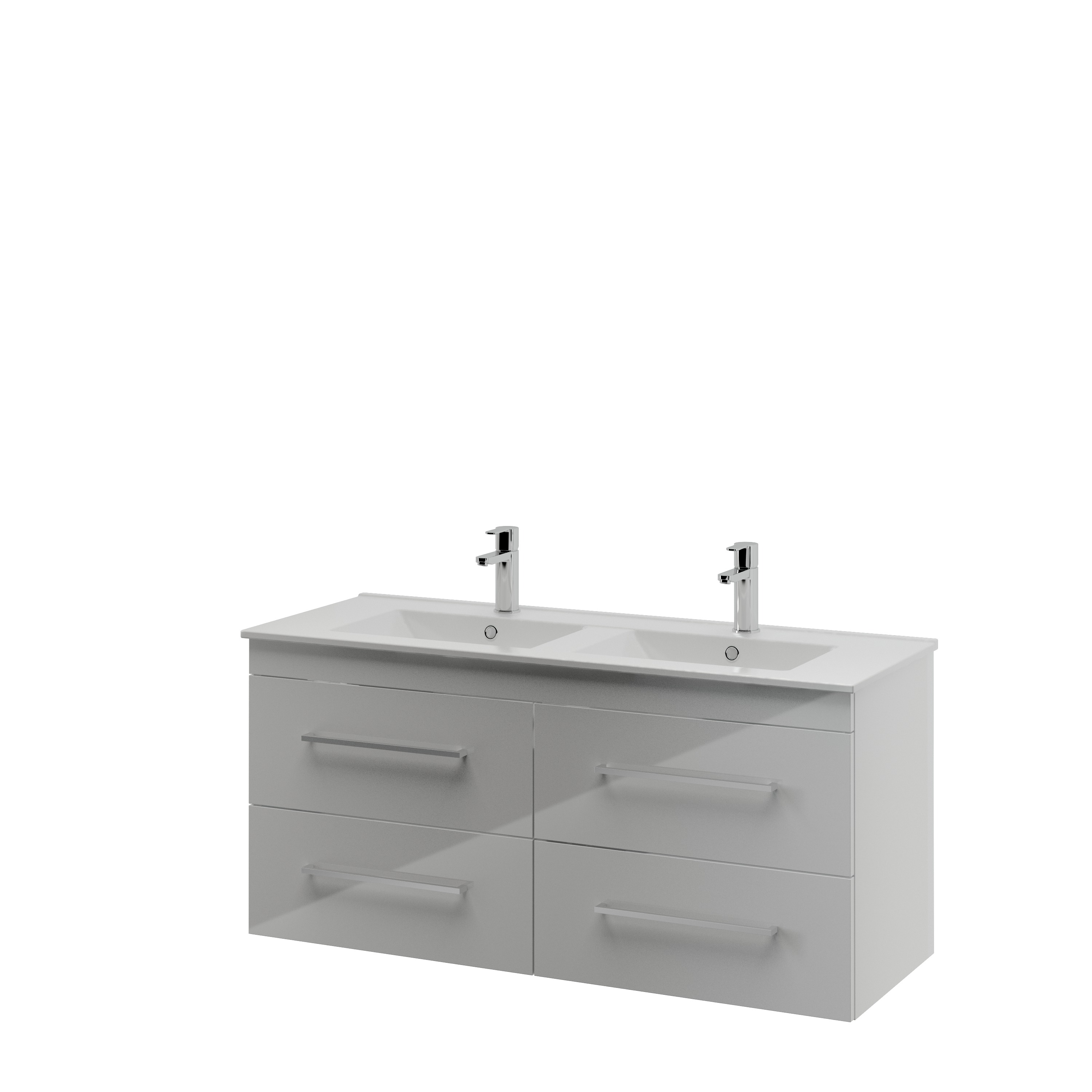 Bruynzeel Optima Badkamermeubel Set 120Cm Hoogglans Wit Met Vierkante Greep bruynzeel kopen in de aanbieding