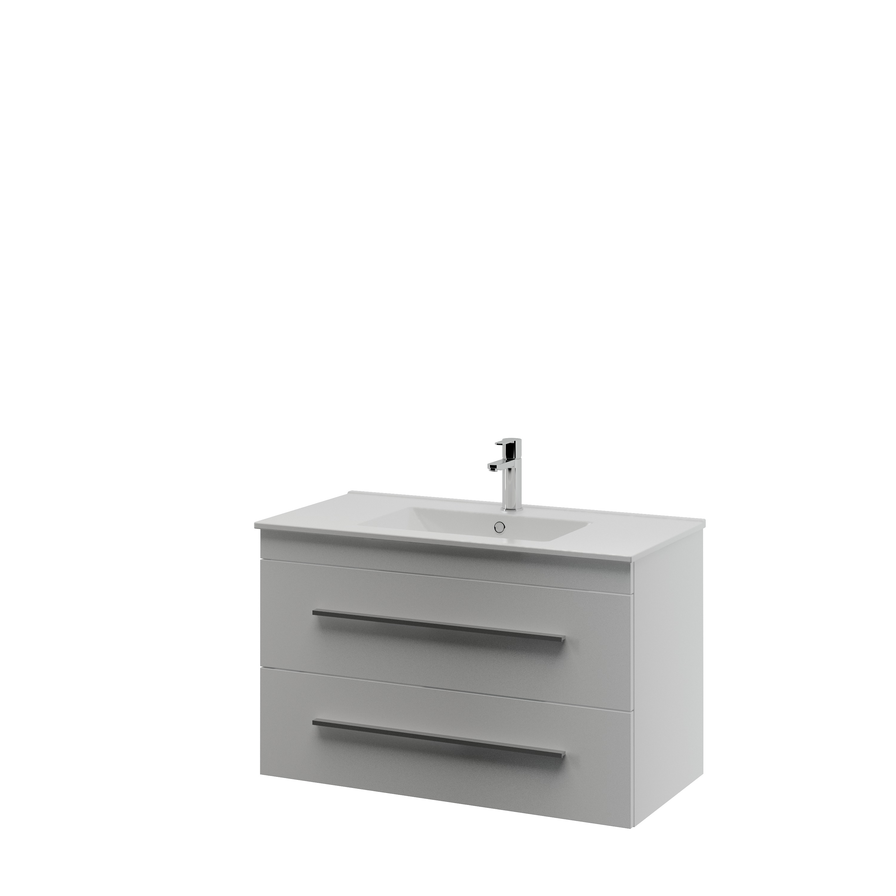 Bruynzeel Optima Badkamermeubel Set 90Cm Mat Wit Met Profielgreep bruynzeel kopen in de aanbieding