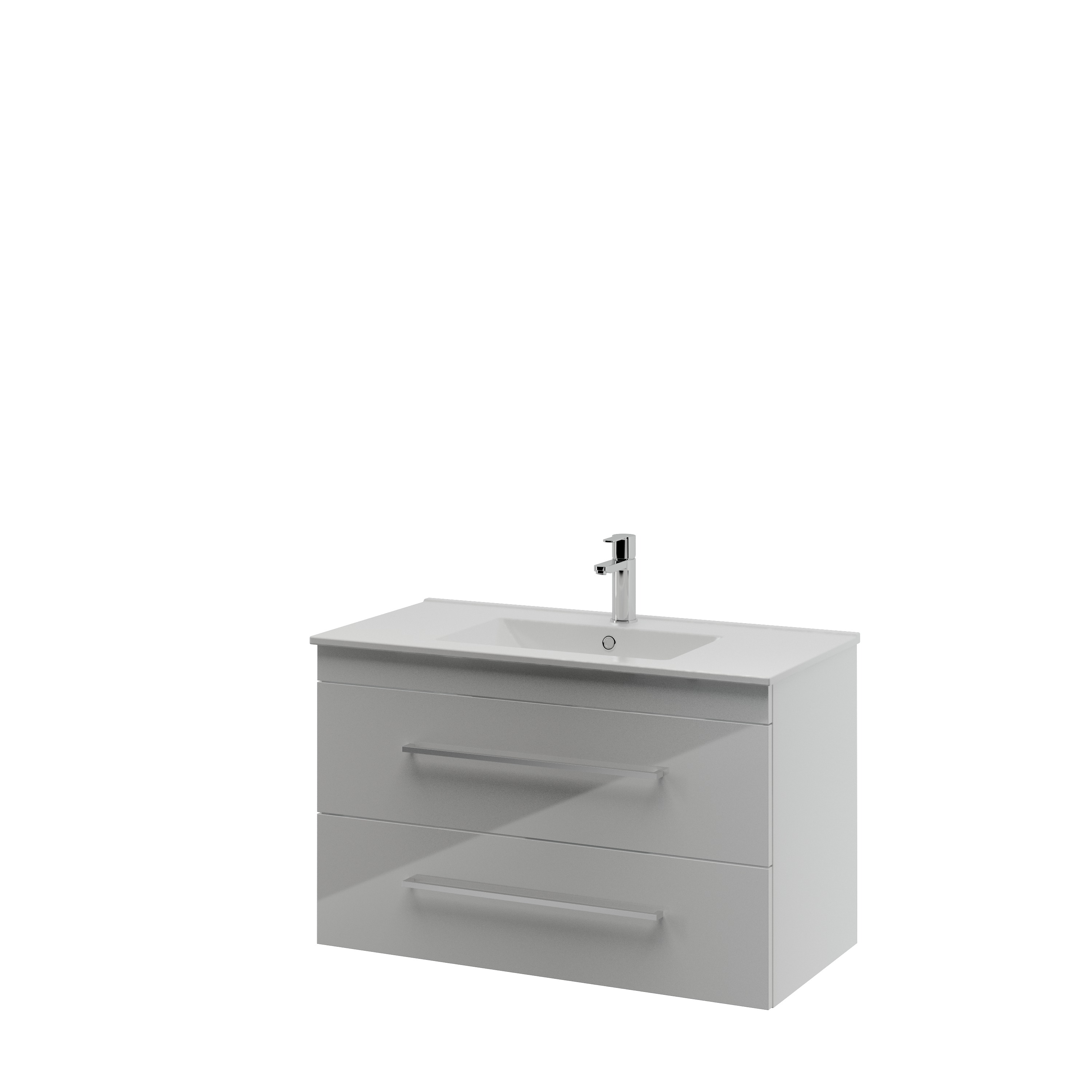 Bruynzeel Optima Badkamermeubel Set 90Cm Hoogglans Wit Met Vierkante Greep bruynzeel kopen in de aanbieding