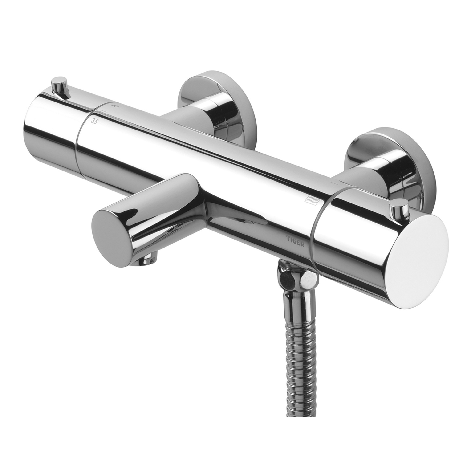 Tiger Boston Badkraan Thermostatisch Chroom 15 tiger kopen in de aanbieding