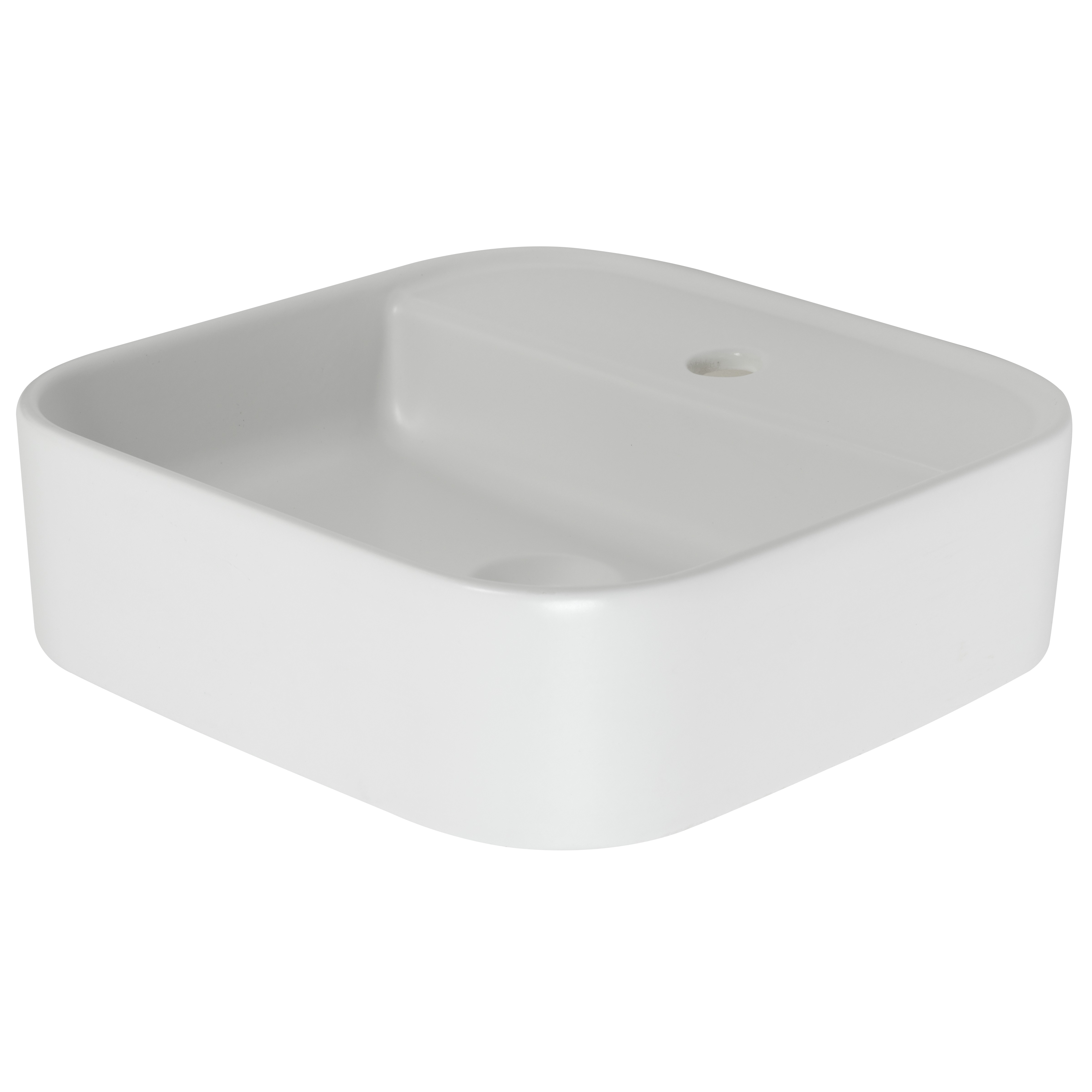 Plieger Fresno Opbouw Wastafel Met Kraangat Mat Wit 42X42Cm plieger kopen in de aanbieding