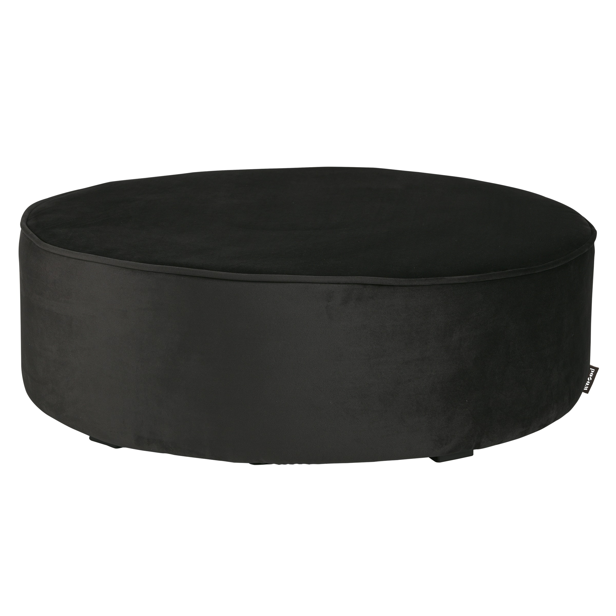 Woood Poef Sara Antraciet Fluweel Extra Laag Hxo 26X78 woood kopen in de aanbieding