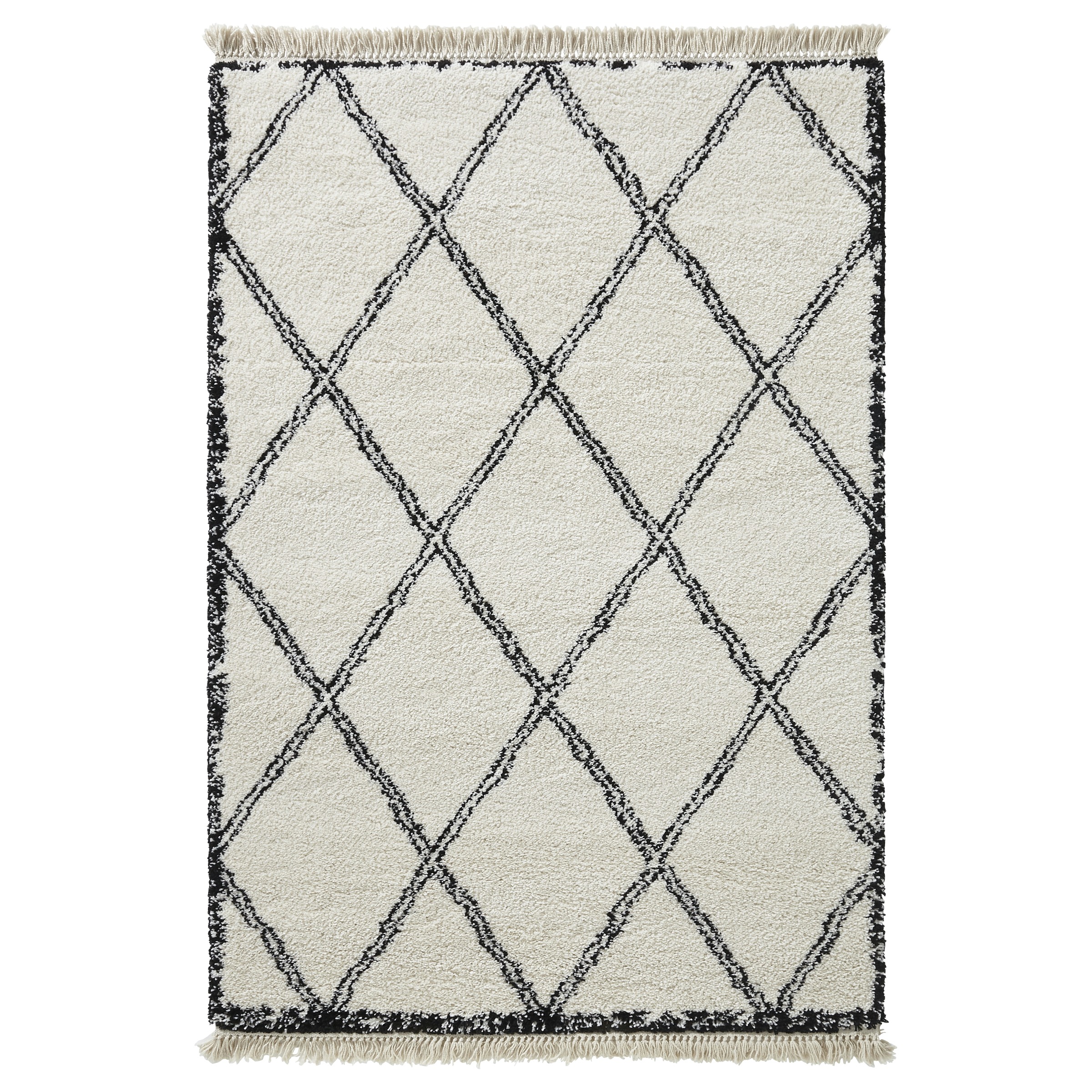 Varamin Vloerkleed Witzwart Grote Ruit 35 Mm 160X230 huismerk kopen in de aanbieding