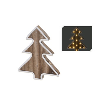 LED-kerstboom hout 27 cm