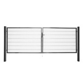 Giardino dubbele tuinpoort Roma/Milano antraciet 120 x 400 cm (2 x 200 cm)