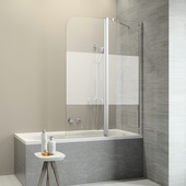 Sealskin Badwand Code R 2-delig 110x152 cm met Gesatineerde Band