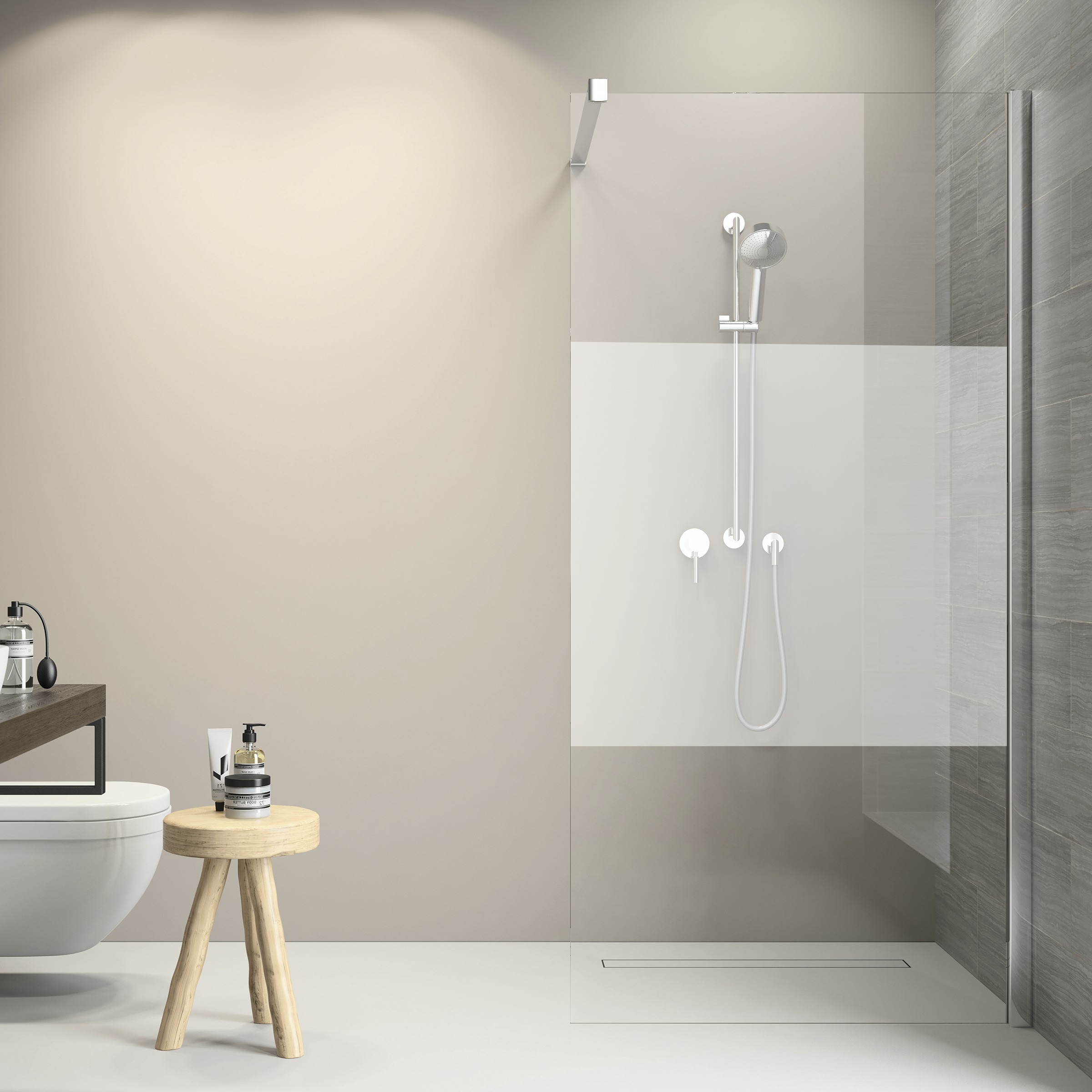 Sealskin Get Wet Inloopdouche Code A3 120X197 Cm Met Gesatineerde Band sealskin kopen in de aanbieding