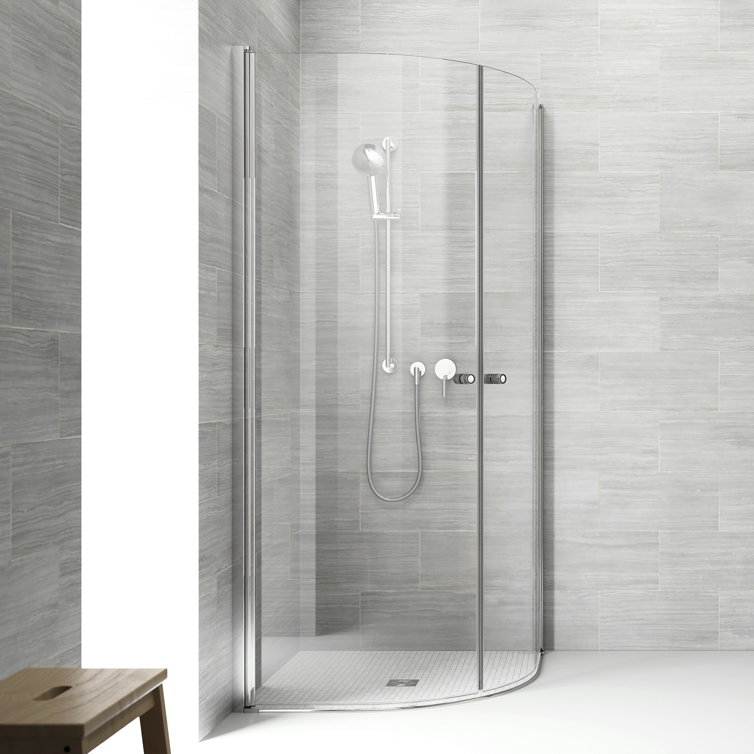 Sealskin Get Wet Douchecabine Code Kwartrond 2 Delig 90X197 sealskin kopen in de aanbieding