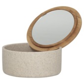 Sealskin spiegeldoosje met spiegel kunststof wit