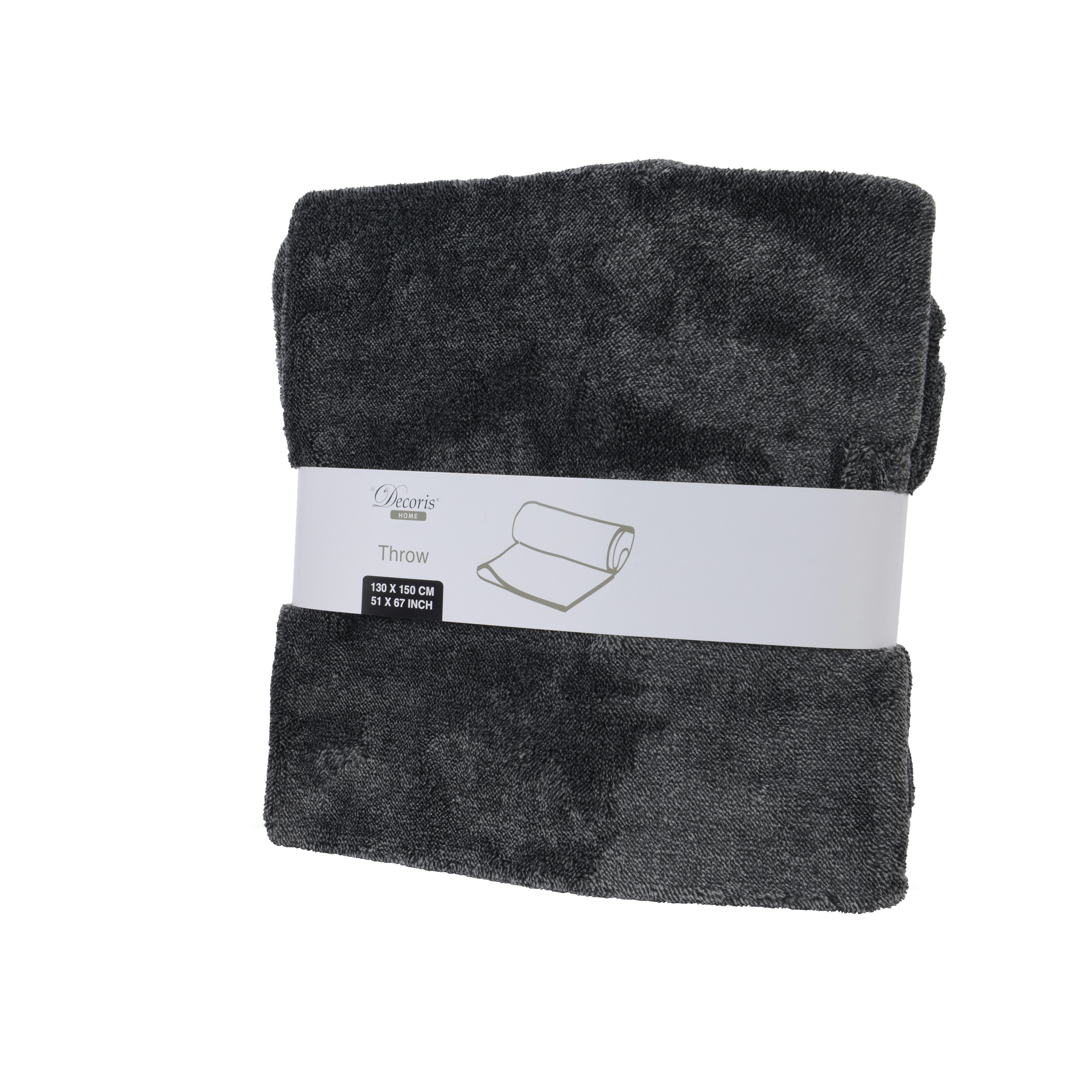 Sprei Flanel Donker Grijs 130X150 huismerk kopen in de aanbieding