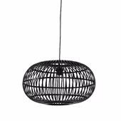 Hanglamp Indy bamboe zwart Ø55 cm