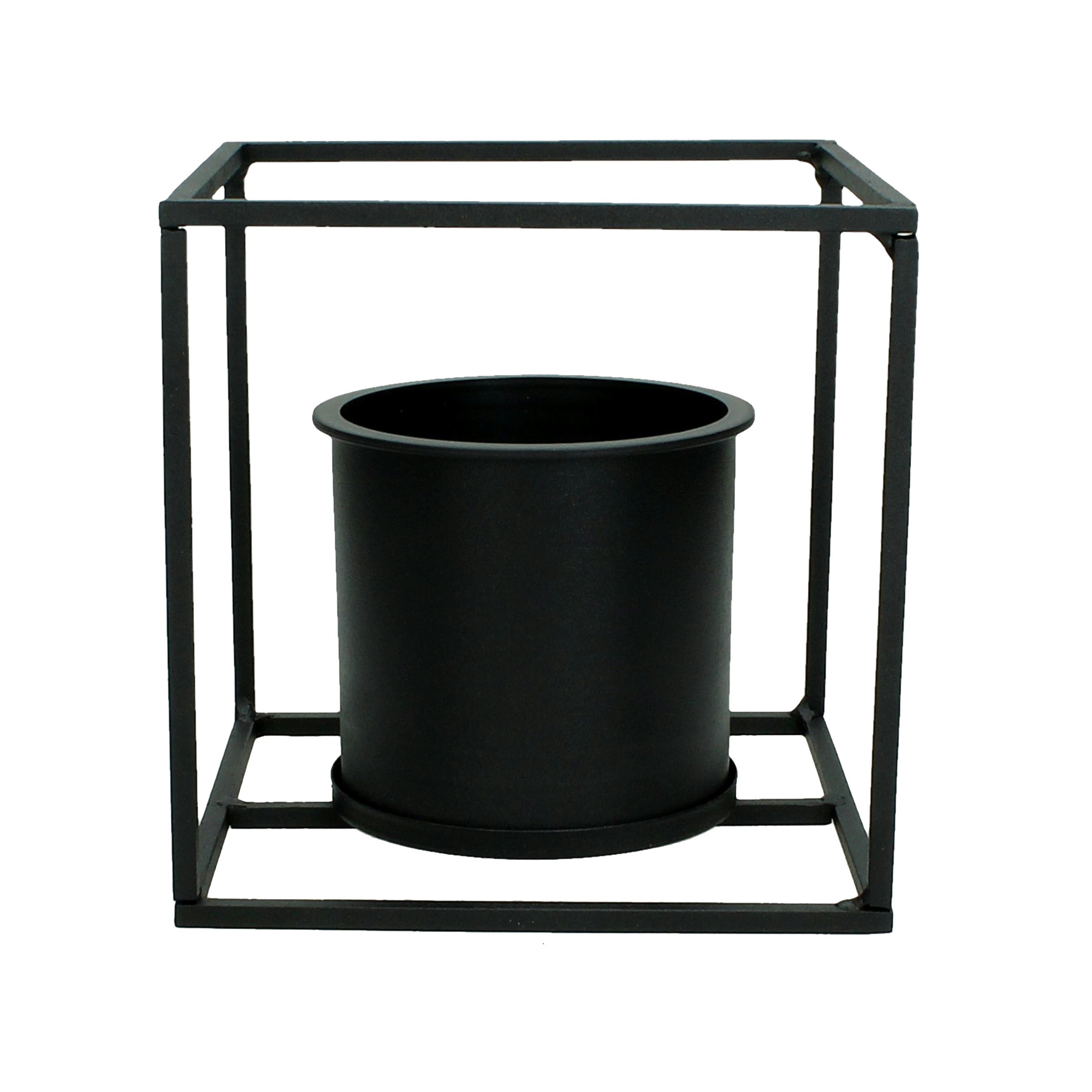 Planter Metaal Zwart 174X17X17 huismerk kopen in de aanbieding