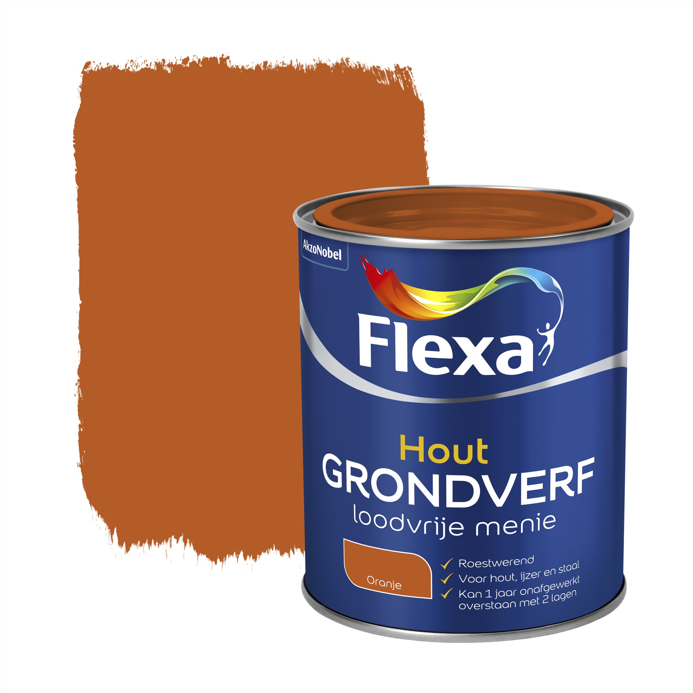 Flexa Metaal Loodvrije Menie Oranje 750 Ml flexa kopen in de aanbieding