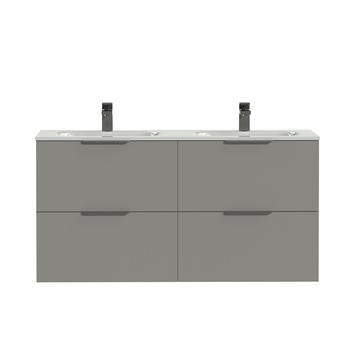 Tiger badkamermeubel Studio 120cm matgrijs/wit met profielgrepen