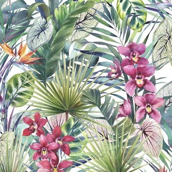 Vliesbehang Aloha Tropical Multicolour Dessin 104885 Kopen Bloemen Behang Karwei