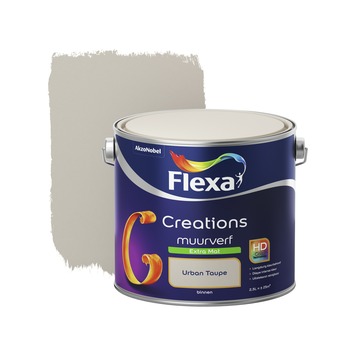 rook Ijveraar rommel Flexa Creations muurverf extra mat urban taupe 2,5 l kopen? muurverf-kleur  | Karwei