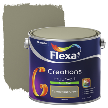 onze maandelijks Definitie Flexa Creations muurverf extra mat camouflage green 2,5 l kopen? muurverf-kleur  | Karwei