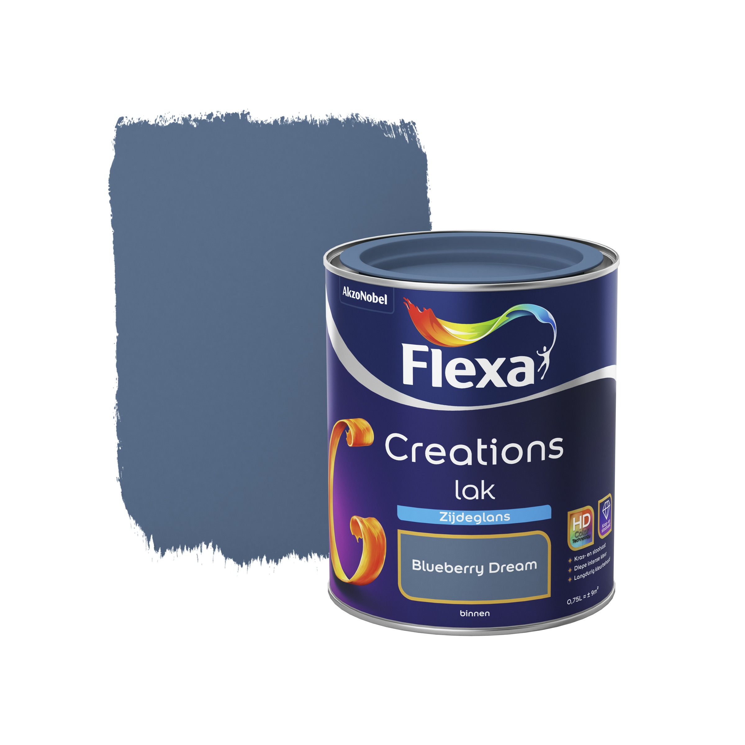 Flexa Creations Lak Zijdeglans Blueberry Dream 750 Ml flexa kopen in de aanbieding