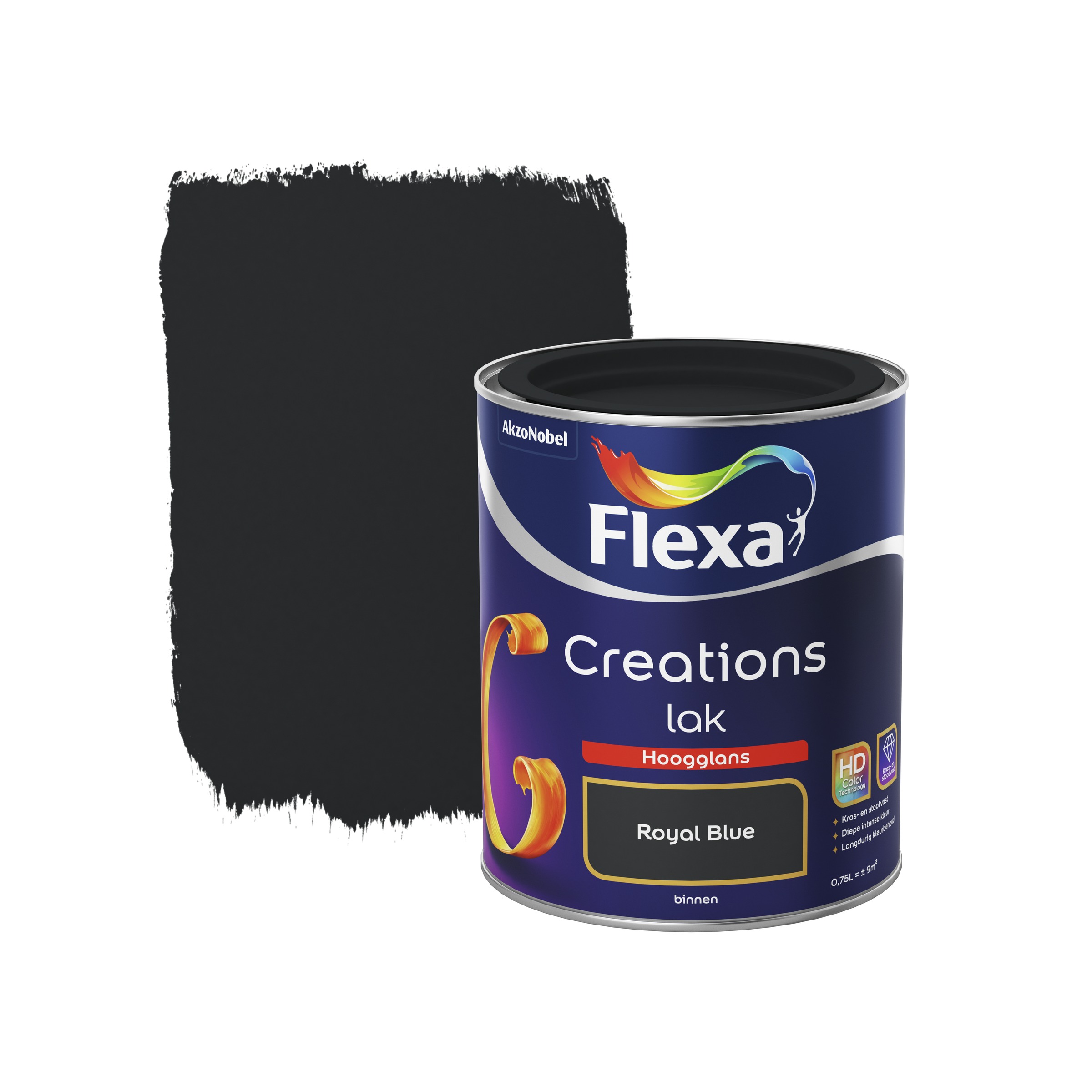 Flexa Creations Binnenlak Royal Blue Hoogglans 750 Ml flexa kopen in de aanbieding