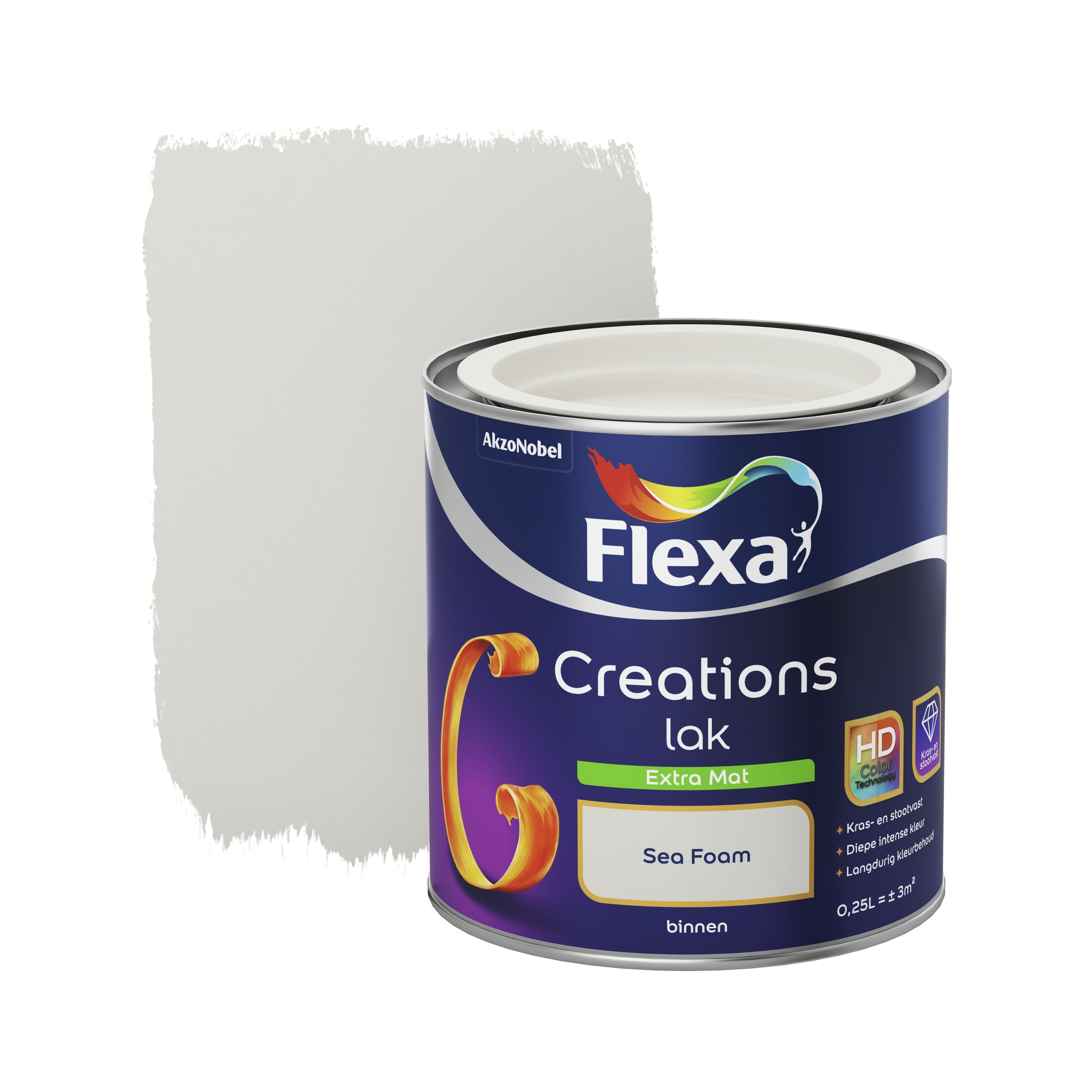 Flexa Creations Binnenlak Sea Foam Extra Mat 250 Ml flexa kopen in de aanbieding