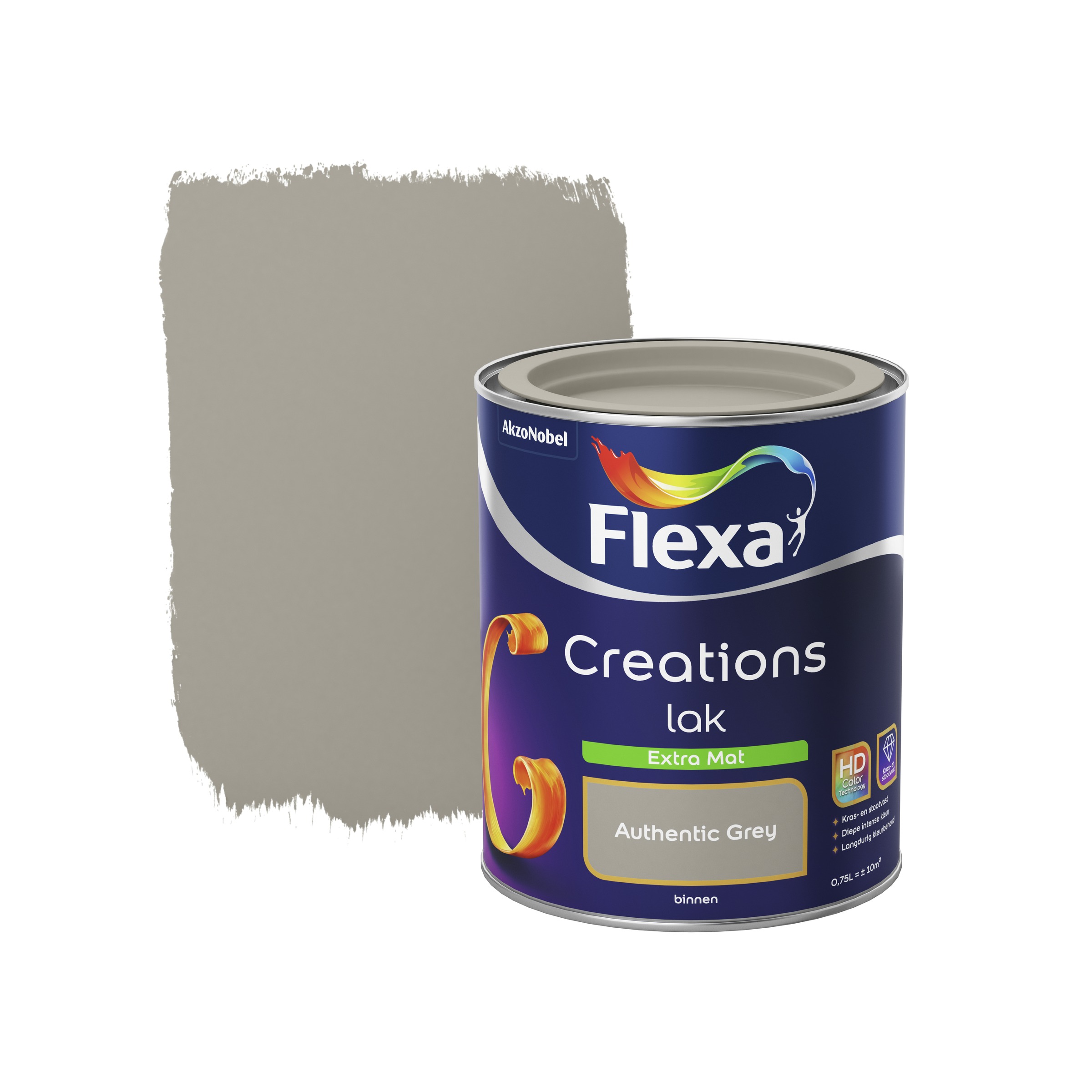Flexa Creations Binnenlak Authentic Grey Extra Mat 750 Ml flexa kopen in de aanbieding