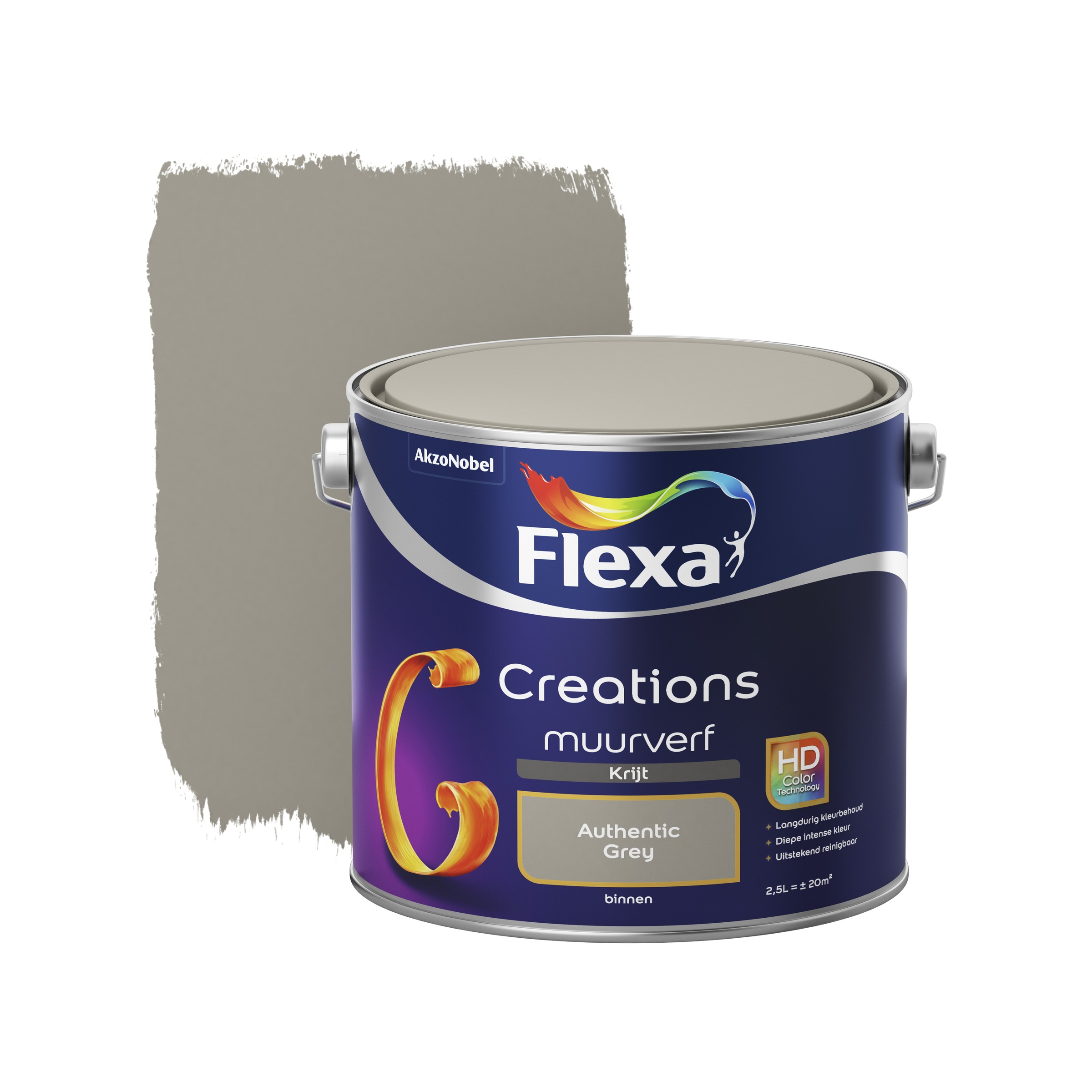 Flexa Creations Muurverf Authentic Grey Krijt 25 Liter flexa kopen in de aanbieding