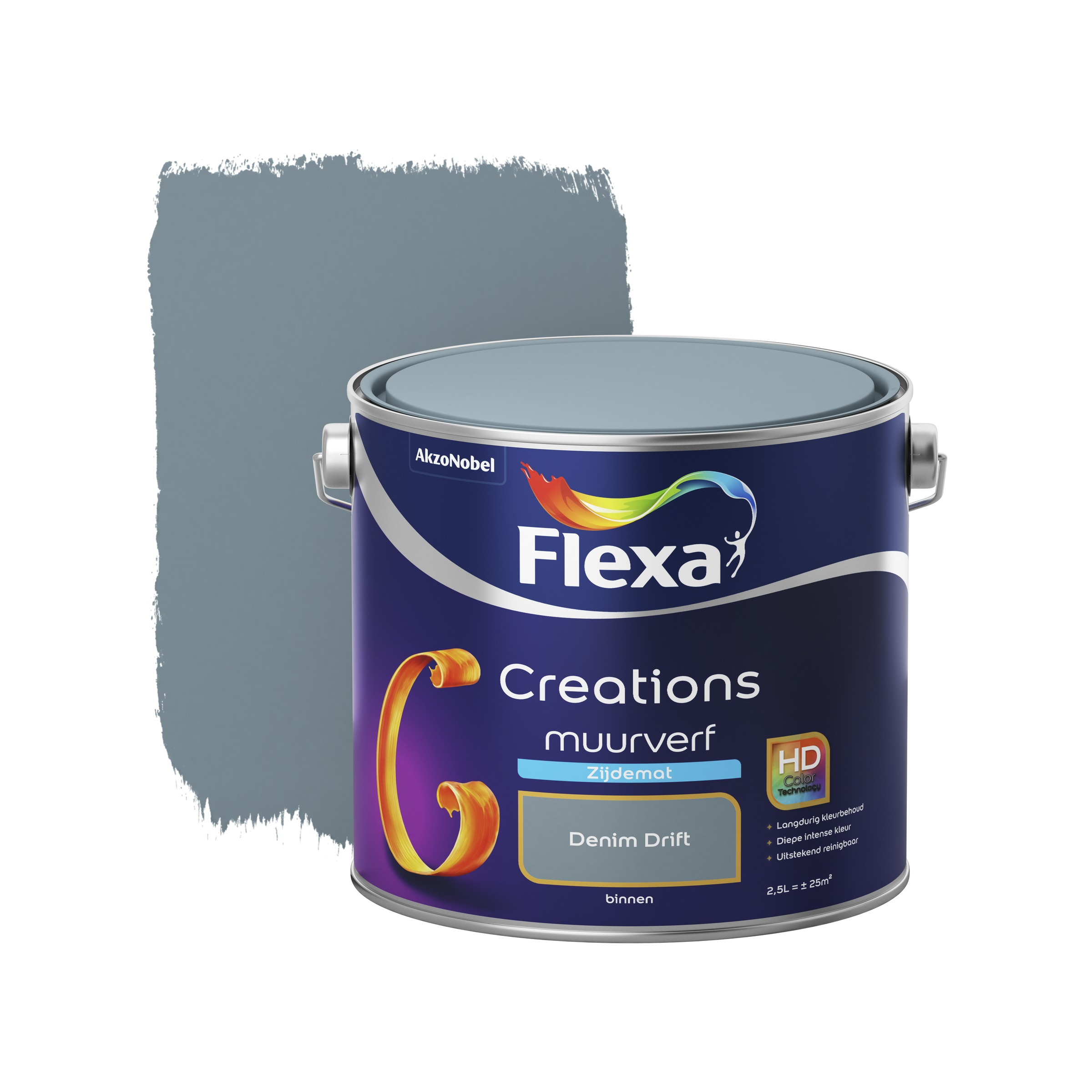 Flexa Creations Muurverf Denim Drift Zijdemat 25 Liter flexa kopen in de aanbieding