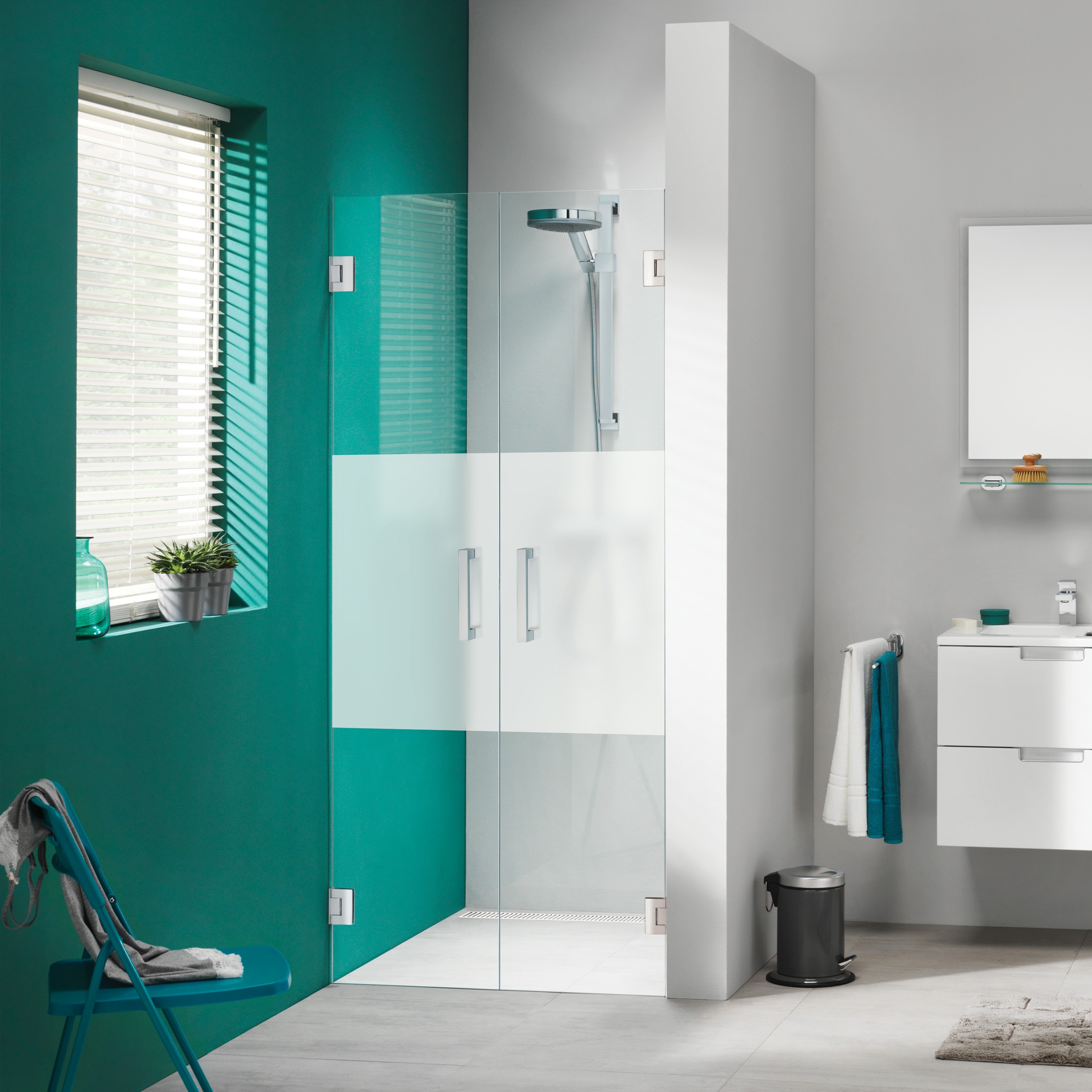 Sealskin Get Wet Pendeldeur Voor Nis I Am 80X200 Cm Rvs Met Gesatineerde Band sealskin kopen in de aanbieding