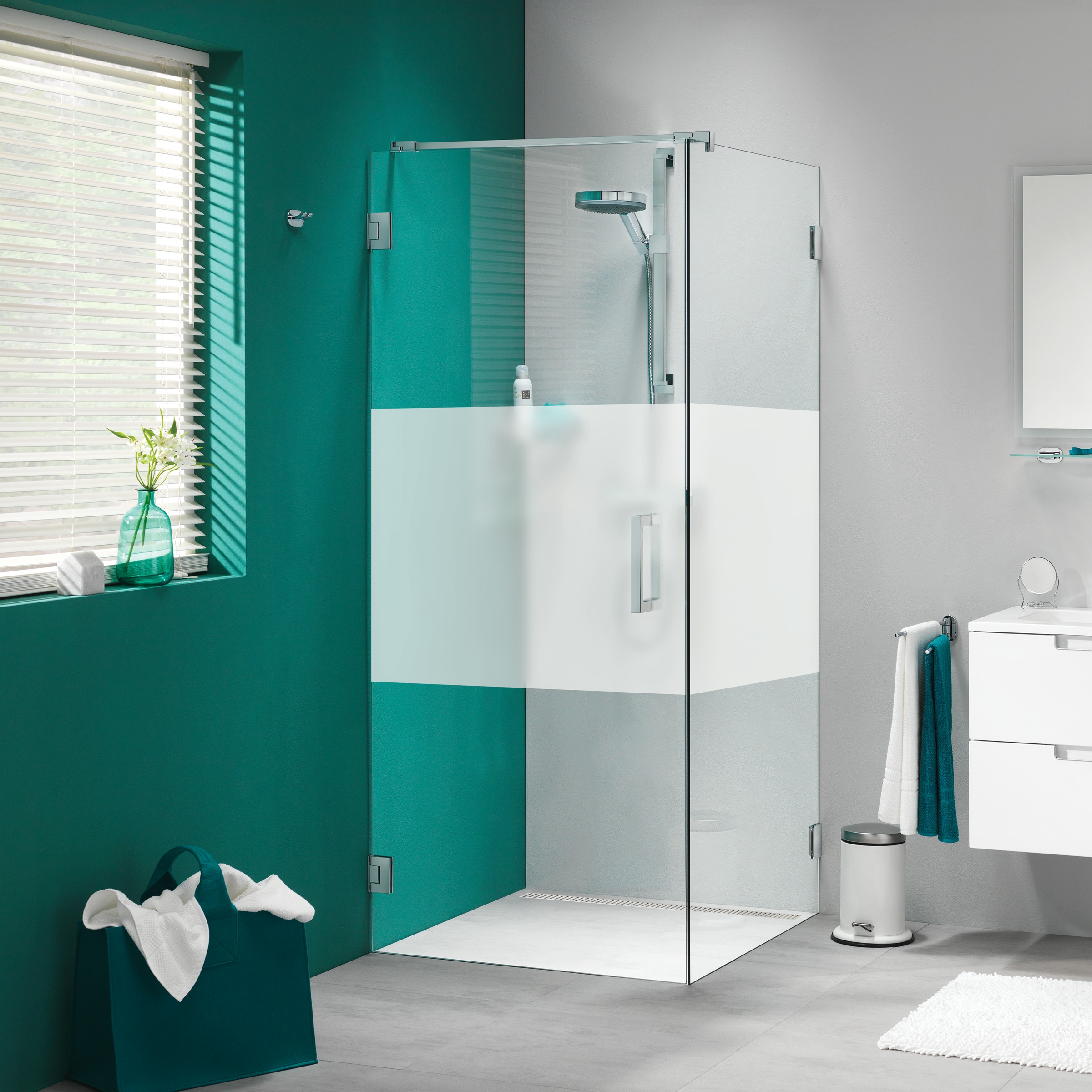 Sealskin Get Wet Swingdeur Voor Douchewand I Am L 90X200 Cm Chroom Met Gesatineerde Band sealskin kopen in de aanbieding