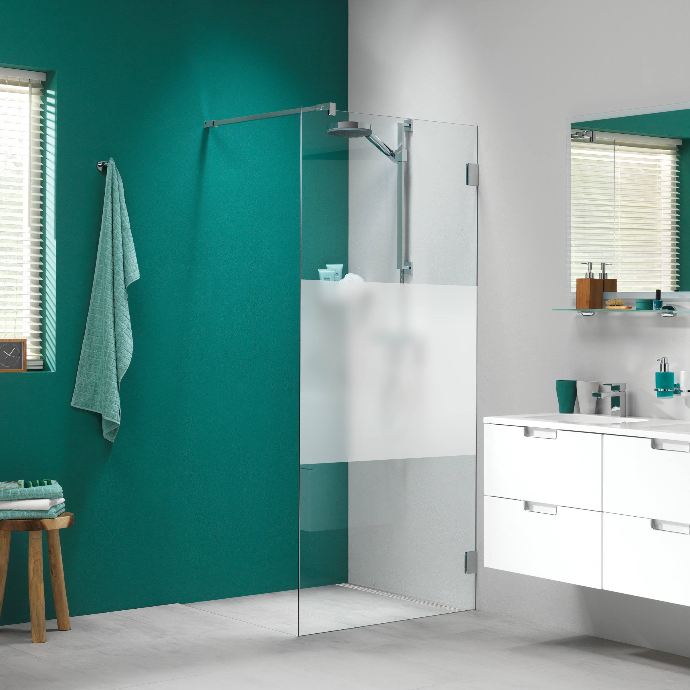 Sealskin Get Wet Inloopdouche I Am A3 138X200 Cm Chroom Met Gesatineerde Band sealskin kopen in de aanbieding