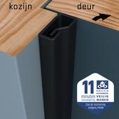 Secu anti-inbraakstrip Plus voordeur SKG1 205 cm zwartgrijs
