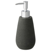 Atlantic zeepdispenser natuursteenlook met ribbels Antraciet