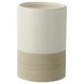 Atlantic tandenborstelbeker keramiek met ribbels Wit/Zand